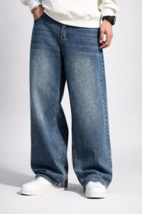 aesthetic wide leg vintage denim jeans